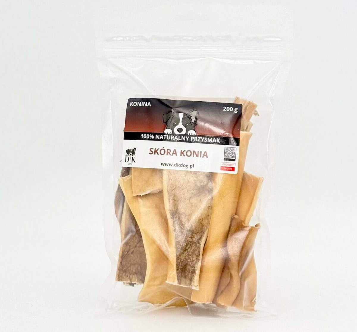 Gryzak naturalny dla psa DK DOG - skóra konia - 200 g
