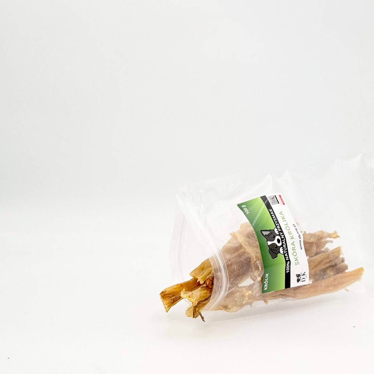 Gryzak naturalny dla psa DK DOG - skóra królika - 100 g