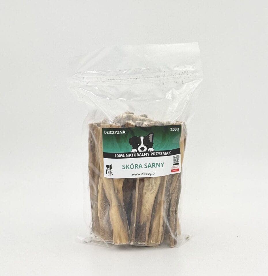 Gryzak naturalny dla psa DK DOG - skóra sarny - 200 g