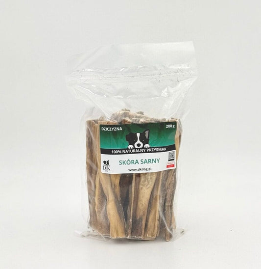 Gryzak naturalny dla psa DK DOG - skóra sarny - 200 g
