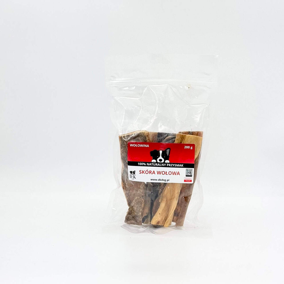 Gryzak naturalny dla psa DK DOG - skóra wołowa - 200 g
