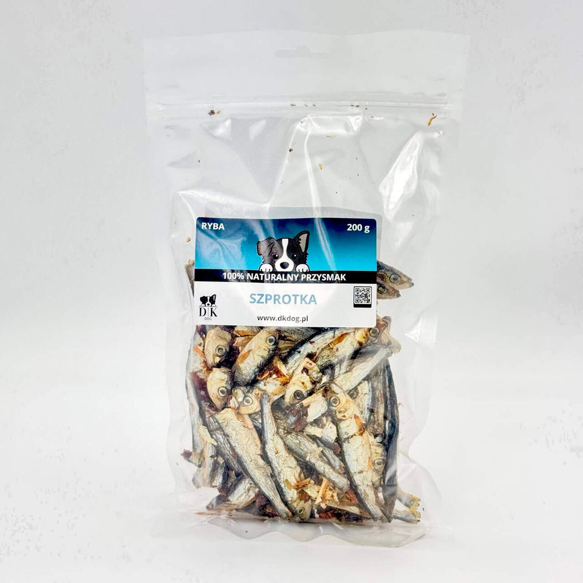 Gryzak naturalny dla psa DK DOG - szprotka bałtycka - 200 g