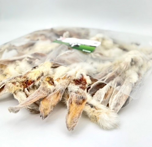 Gryzak naturalny dla psa DK DOG - ucho królika z sierścią - 500 g