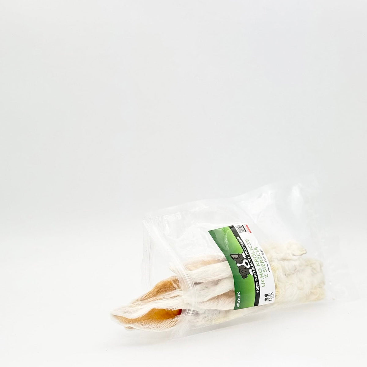 Gryzak naturalny dla psa DK DOG - ucho królika z sierścią - 100 g