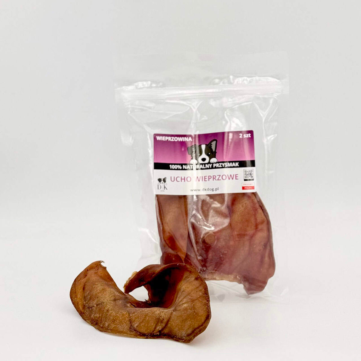 Gryzak naturalny dla psa DK DOG - ucho wieprzowe