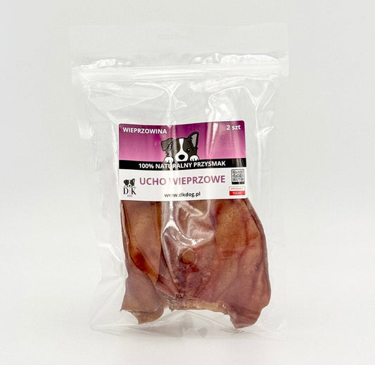 Gryzak naturalny dla psa DK DOG - ucho wieprzowe