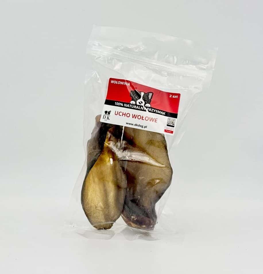 Gryzak naturalny dla psa DK DOG - ucho wołowe - 2 szt